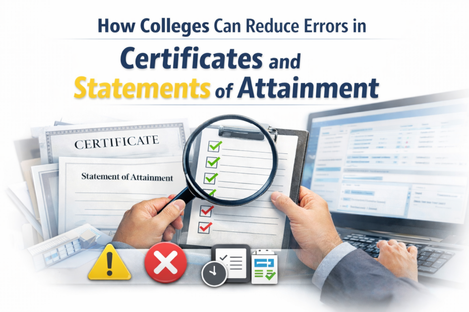 Admin staff preparing RTO Certificates and Statements of Attainment