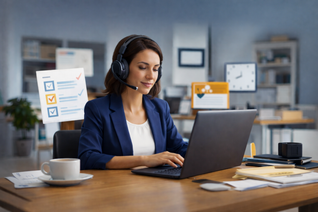 Admin team entering student results for an RTO